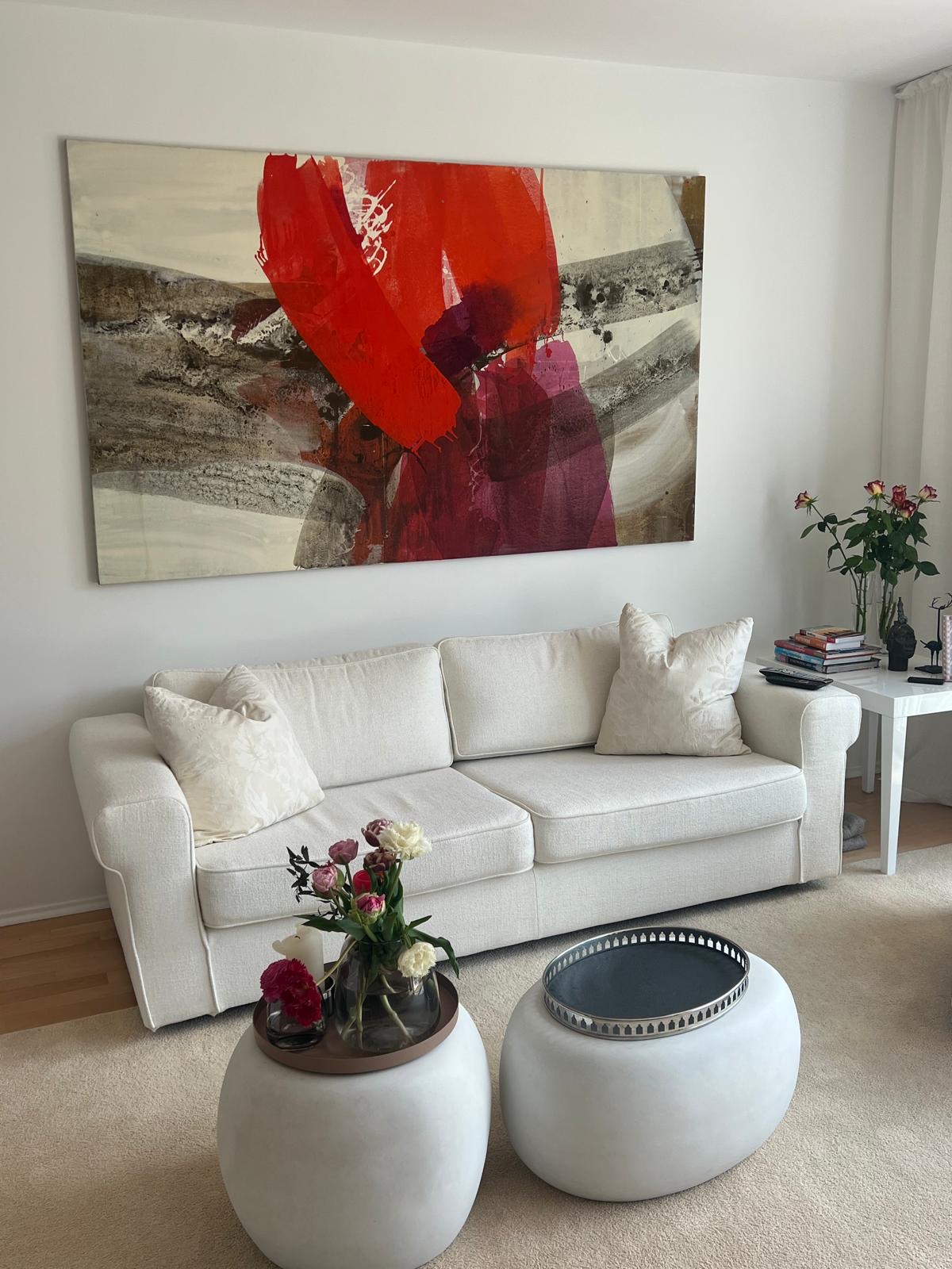 Originalgemälde im Wohnzimmer, Pure Arts Decor